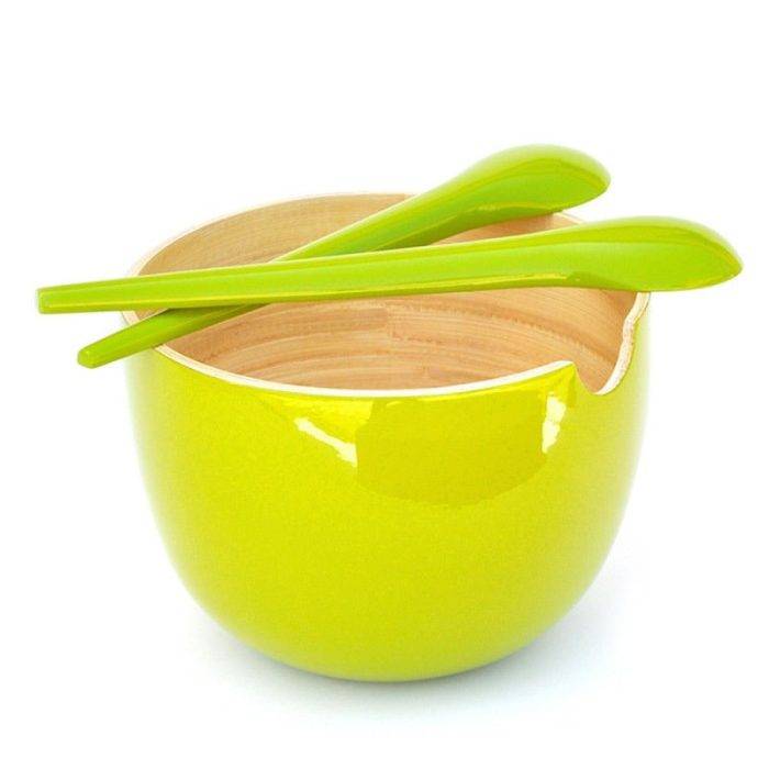 Bamboo salad bowl